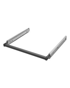 VarioSlide Pat. Schubladenschienen KV2-100-H53-300 EH 300 mm bis 100 kg Einhandverriegelung schwarz eloxiert für Schubladen ohne Front bis 1200 mm Breite